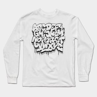 Graffiti Alphabet #3 black Long Sleeve T-Shirt